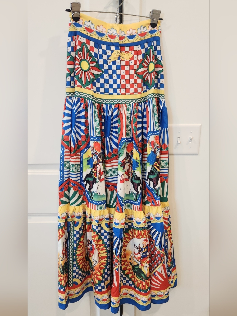 Vibrant Multi-Color Printed Tiered Women’s Skirt